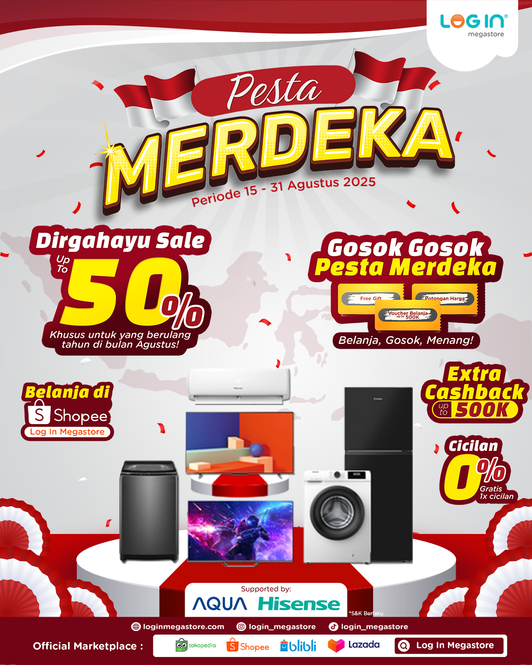 Banner Promo Merdeka Agustus 2025 - Login Megastore
